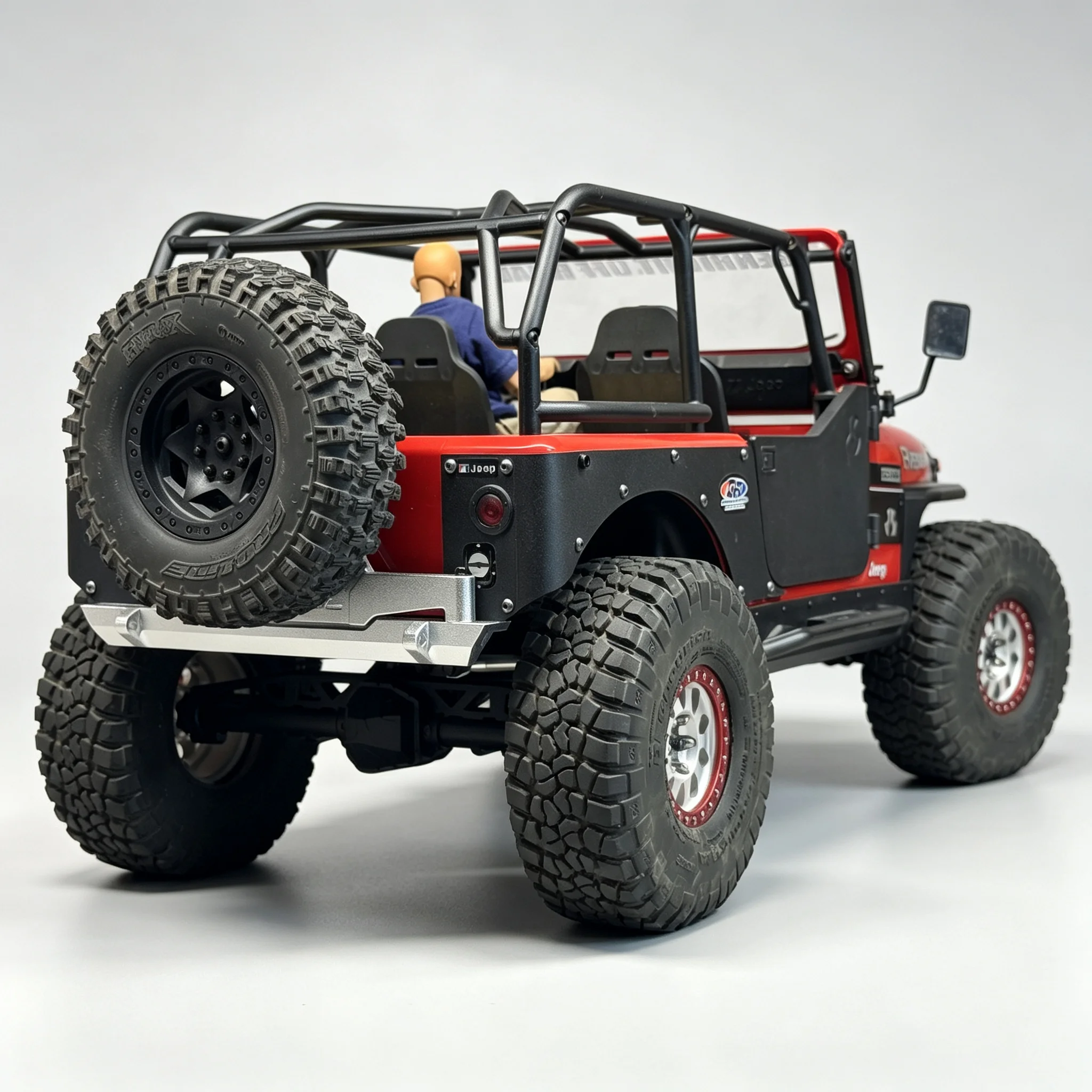 Fits Axial SCX10 III Jeep CJ-7 CNC 6061 Aluminum Rear Bumper & Spare Tire Carrier Bolt-on 1/10 RC Crawler view 5