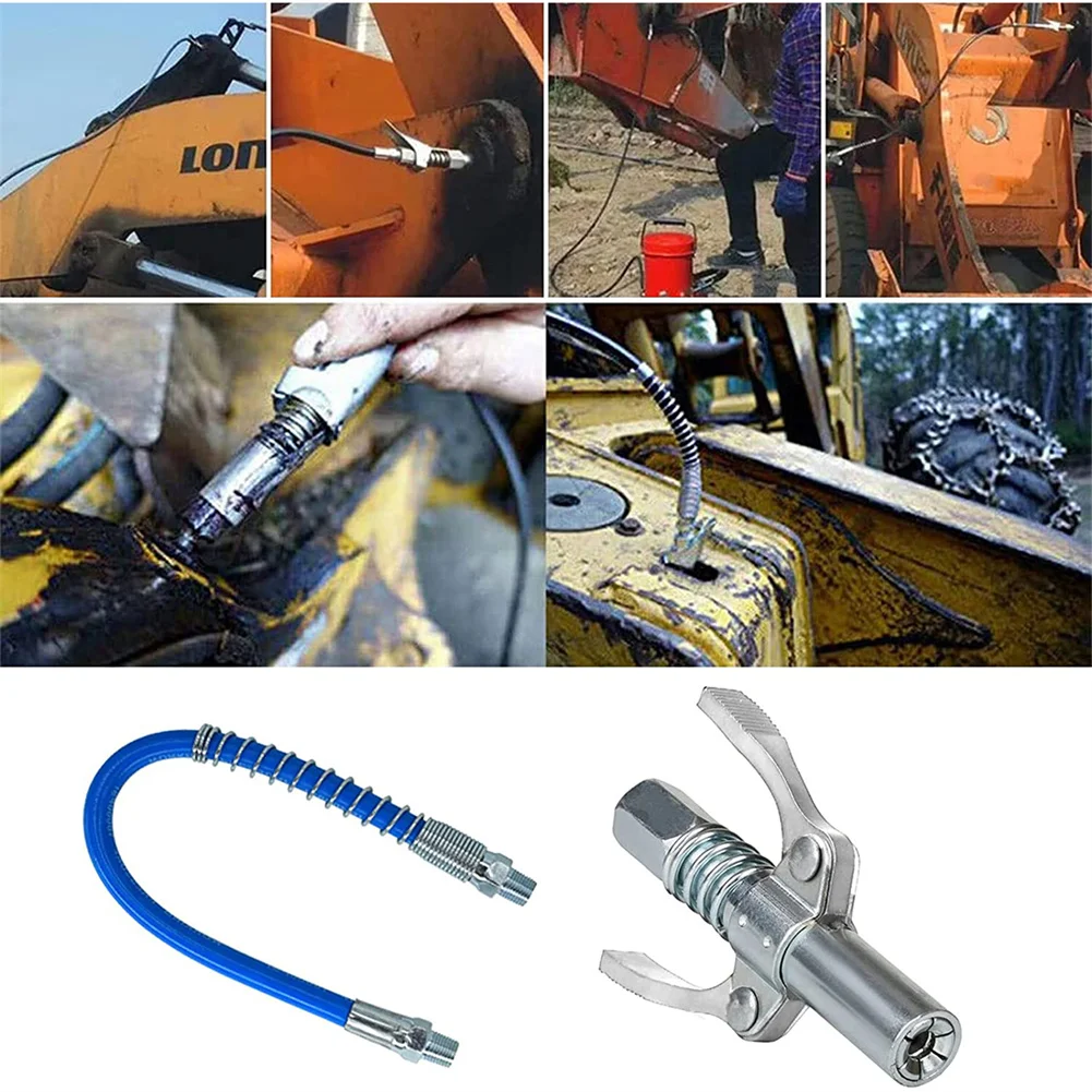 10000PSI High Pressure Grease Coupler Nozzle Hose Pump Syringe Grease Gun NPT1/8 Adapter Brake Oil Change Tools Car Accessories