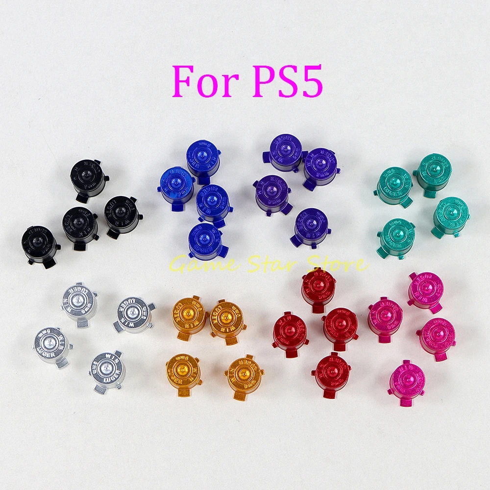 50pcs For PS5 Metal Cross Direction D-pad Keys Replacement For PlayStation 5 Controller ABXY Bullet Buttons