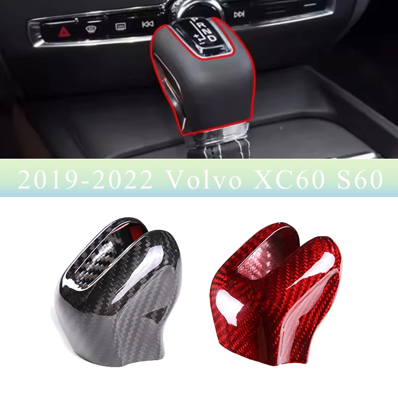 

Dry Carbon Fiber Car Gear Shift Knob Cover Trim For Volvo XC60 XC90 S60 V60 S90 V90 S80 2019-2022