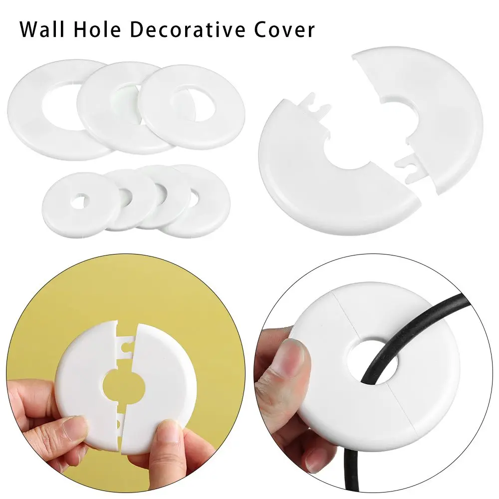 1PCS Wall Wire Hole Decorative Covers Self-adhesive Pipe Wall Covers Air Conditioning Hole Decoration Furniture Hardware