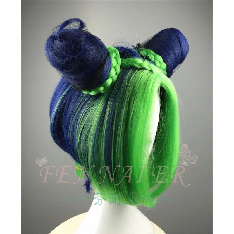 Невероятный Джоджо, невероятный ветер, приключение, парик с золотым ветром, косплей, Джолин Куджо, куджо, зеленые плетеные булочки, Джодзё, без кимэ, в бочке