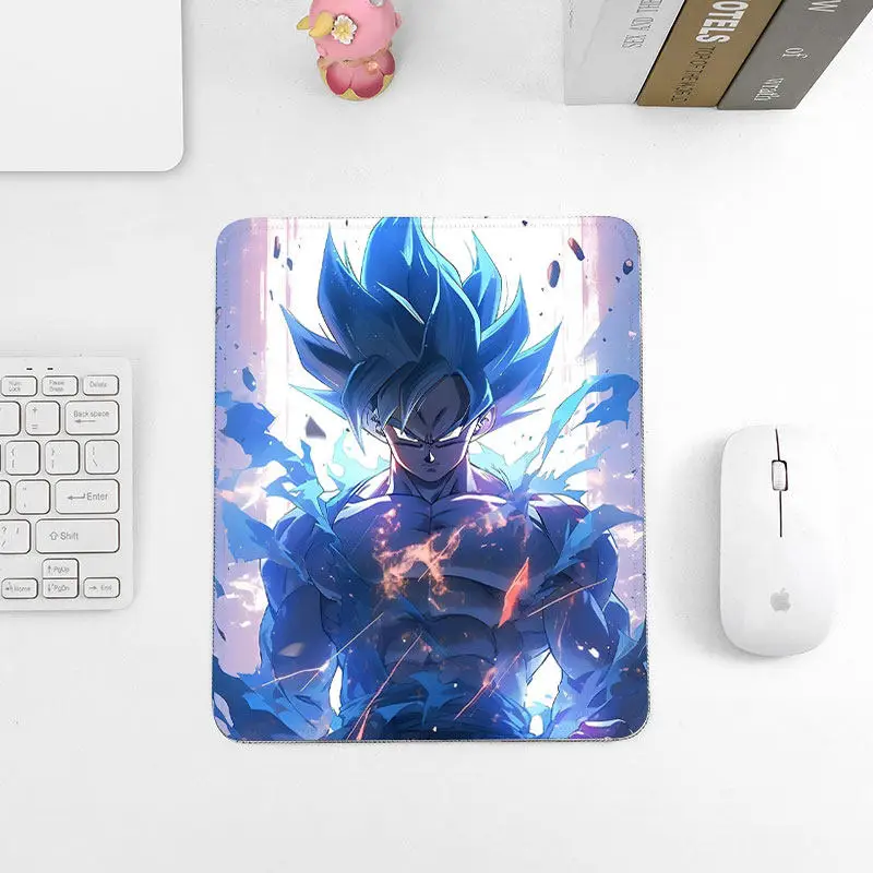 Cooles Anime Dragon Ball Leder-Mauspad mit Rundumkante 2026 Neu für Jungen Büro E-Sport-Spiel Vegeta Son Goku Rutschfestes Mauspad