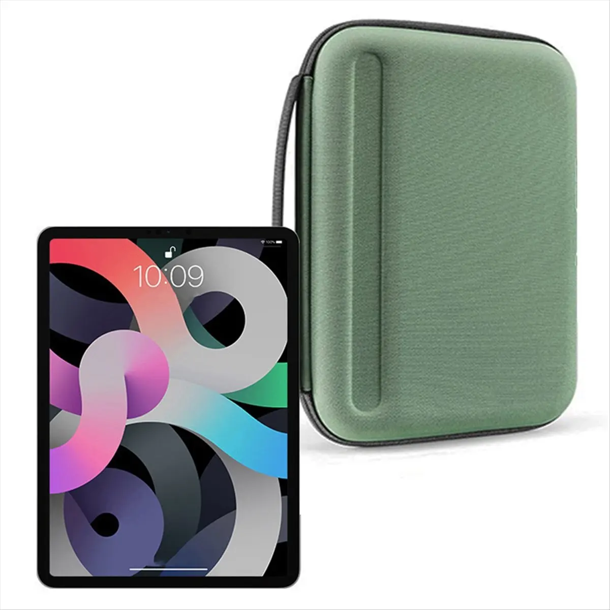 [VALUE PACK]For Pro Hard Shell Protective Case 11 Inch Digital Electronics Tablet Bag Storage Pouch Business Green