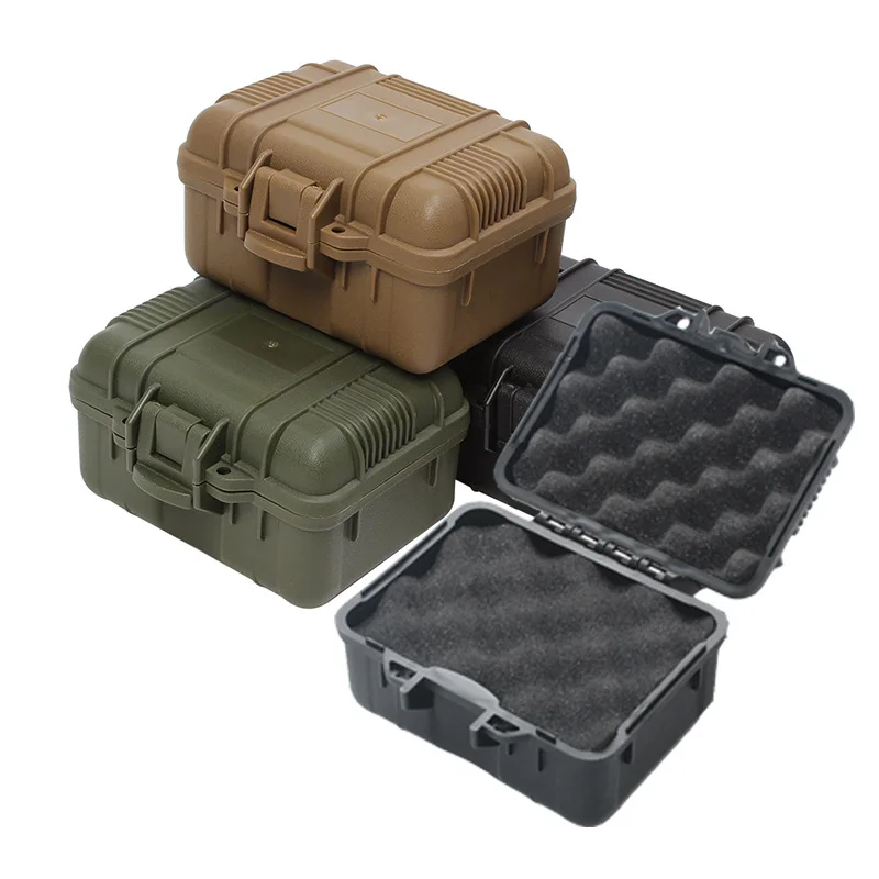 Outdoor Plastic Toolbox Sealed Scope Sight Equipment Box Shock-proof Instrument Case Safety Protective Ammo Box Storage Case