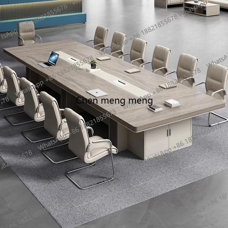 X188 Conference table Simple modern office furniture Office table and chair combination Rectangle reception negotiation table