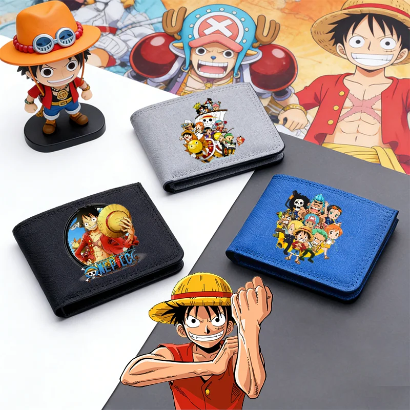 

Ones Piece Foldable Coin Purse Kid Cute Anime Zoro-Luffy-Boys Canvas Print Wallet Man Travel Daily ID Card Storage Mini MoneyBag