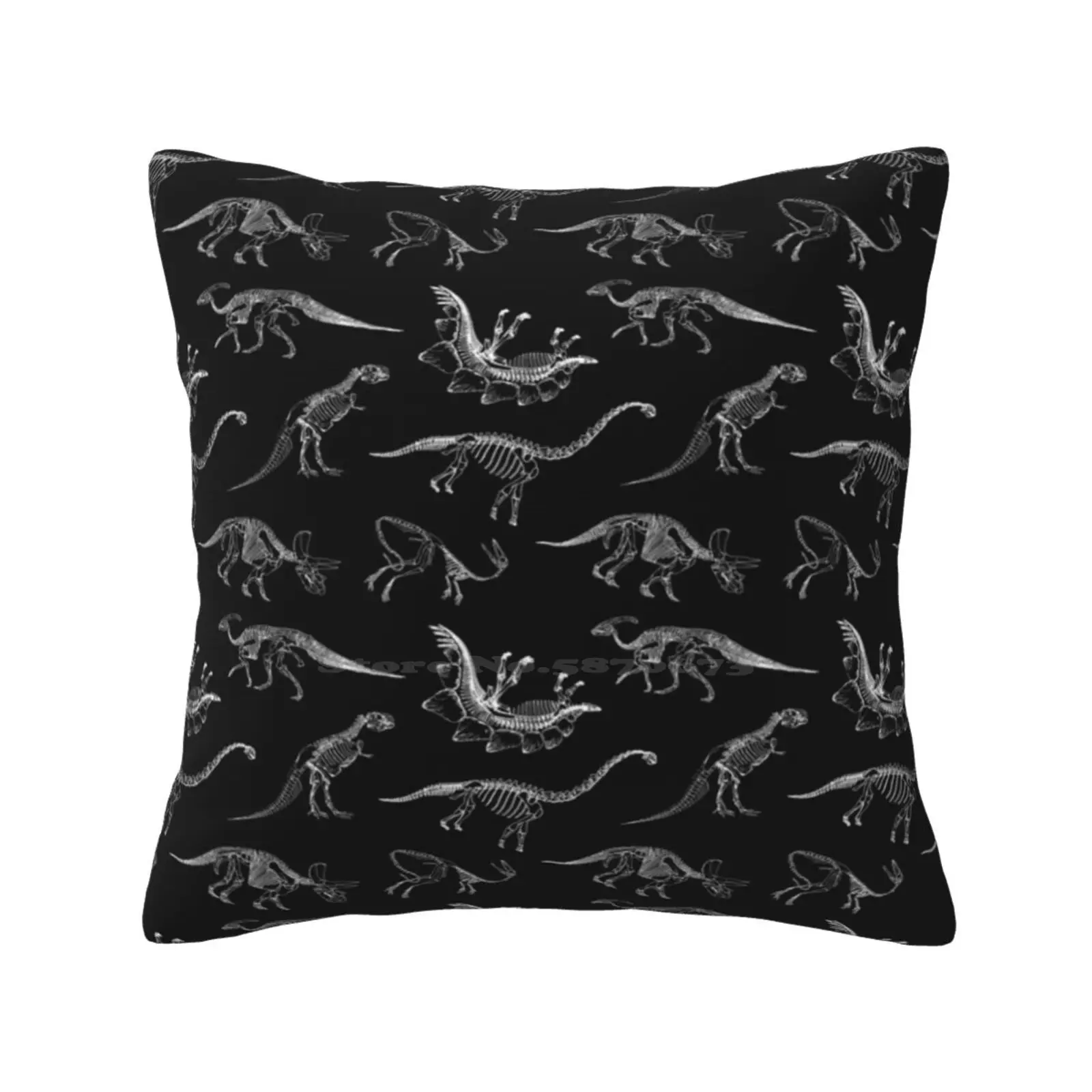 Dinosaur Skeletons Home Sofa Car Waist Throw Pillowcase World Tyrannosaurus Parasaurolophus T Rex Stegosaurus Triceratops