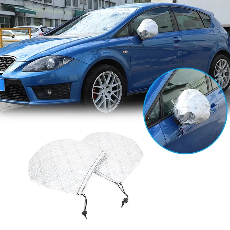 

For Seat Leon 2008-2012 Cotton Velvet Car Rearview Mirror Frost-Proof Snow-Proof Protective Cover Car Exterior Accessories