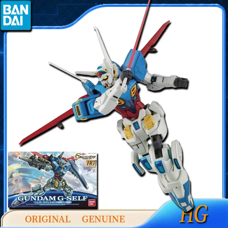 Bandai original genuíno hg 1/144 gundam G-SELF pacote perfeito anime figuras de ação brinquedos para crianças presente montagem modelo ornamentos