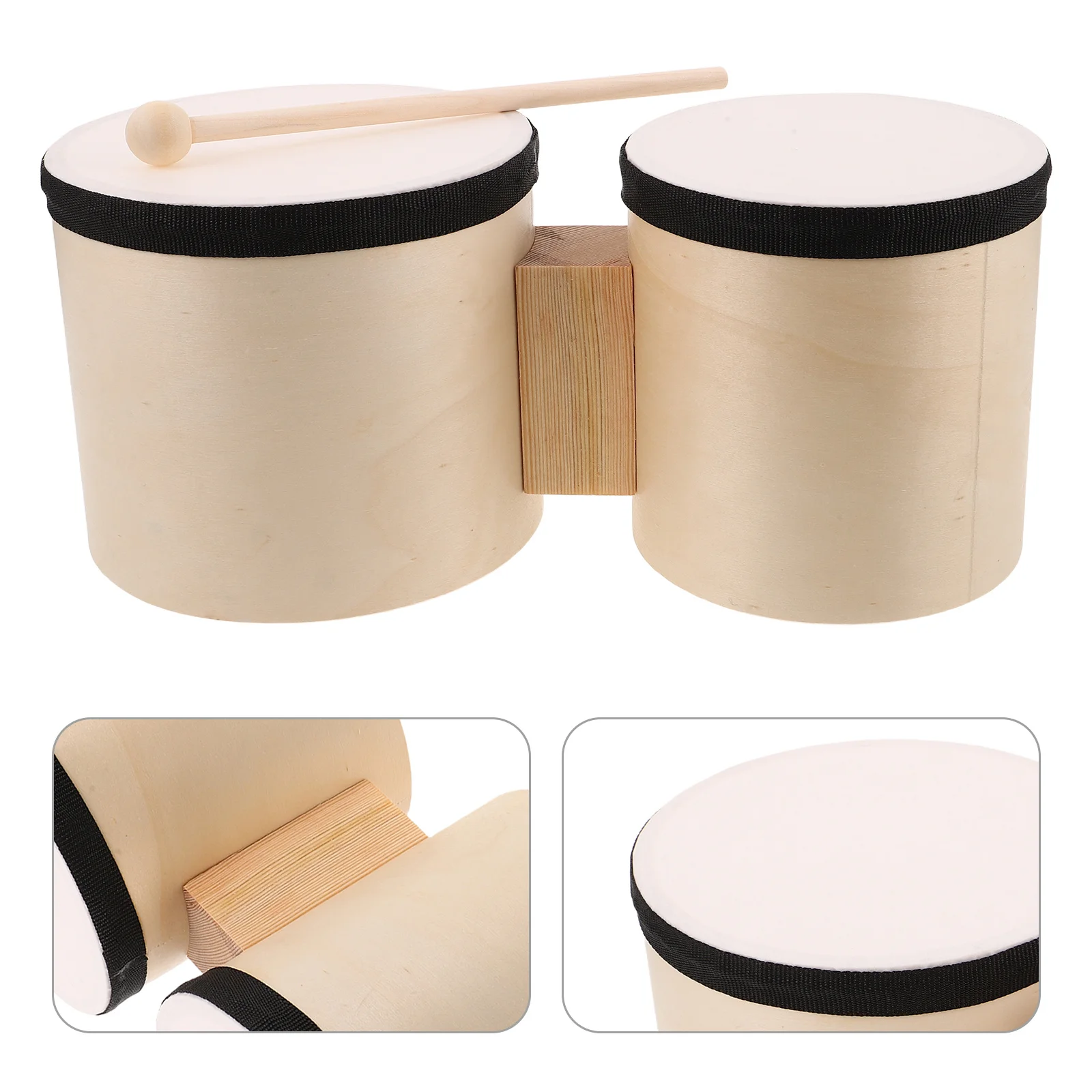

1Sets Wooden Bongos Drum 5 6 Inch Resonant Sound Portable Lightweight Ideal for Beginners Music Dance Performance