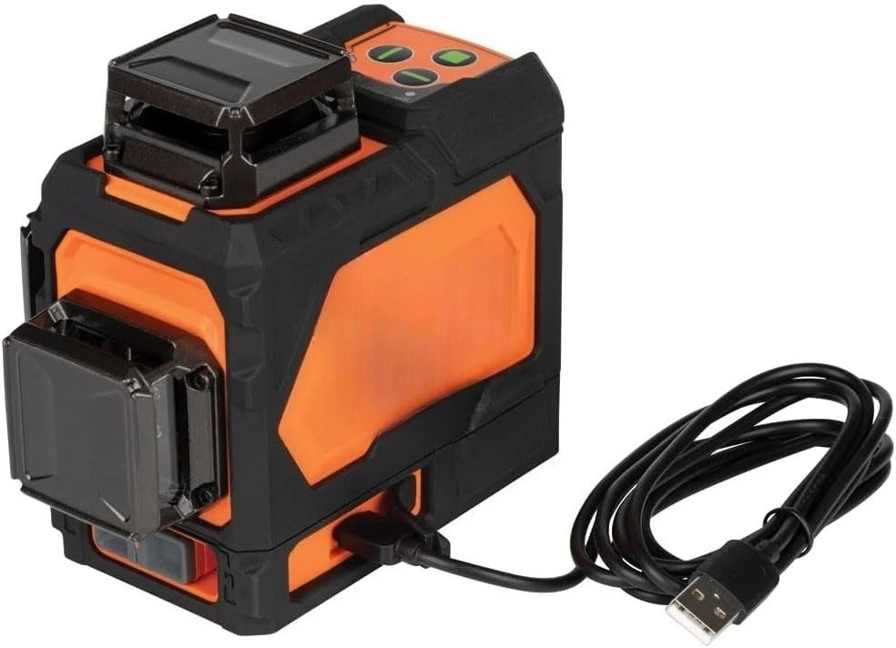 Nível de laser autonivelante ZZZS com aviões verdes brilhantes de 3x360 graus, bateria recarregável, montagem magnética