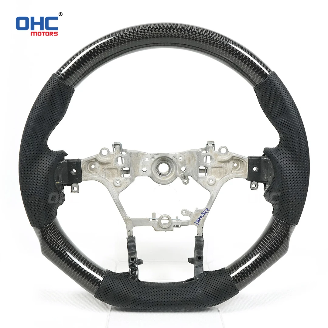 

OHC Carbon Fiber Steering Wheel Punched Leather For Toyota Customized Steering Wheel Lmprove Driving Experience