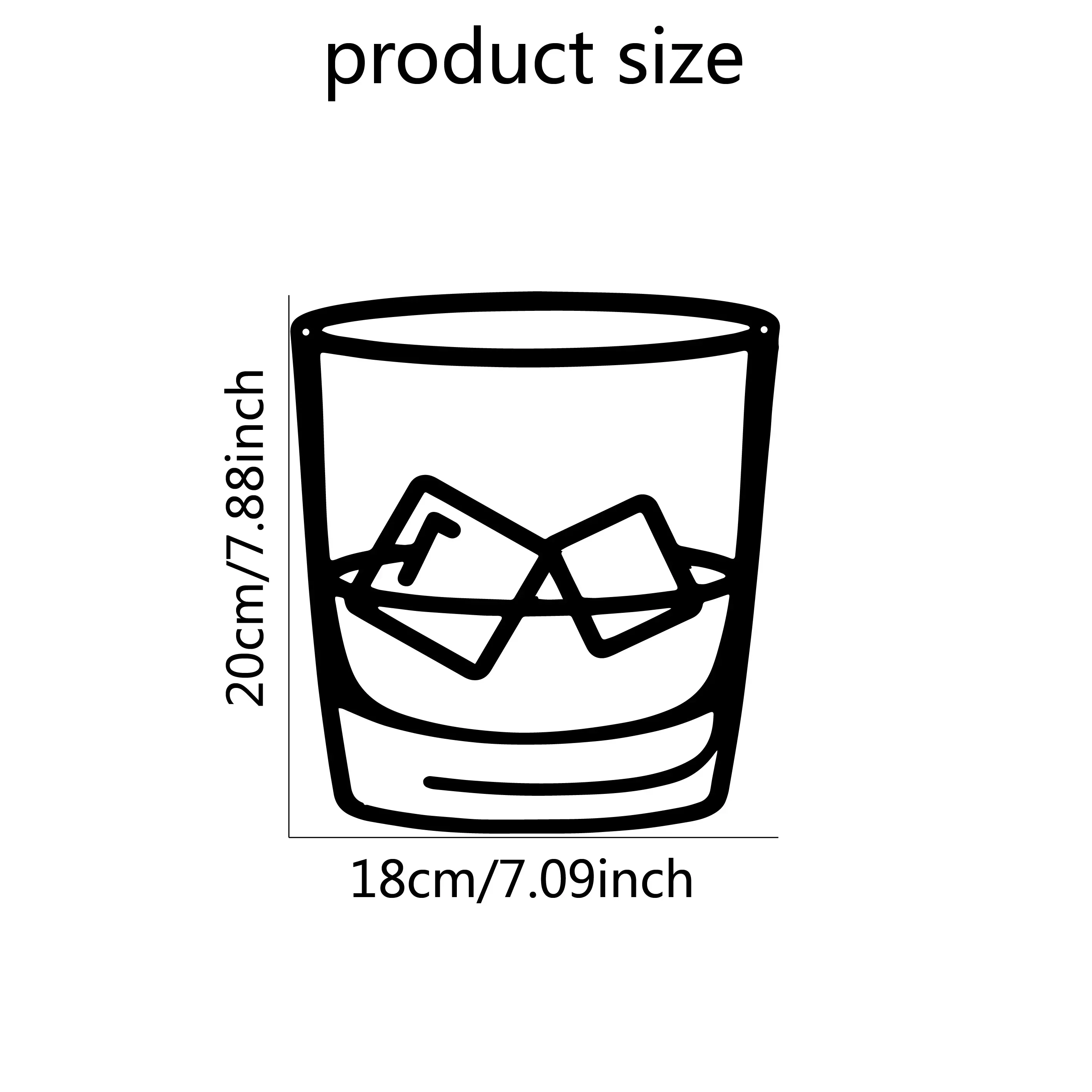 1pc Minimalist Ice Cube Design, Unique Decor for Home Bar, Pub, or Man Cave 1Pc Metal Whiskey Glass Cross Wall Art Decor