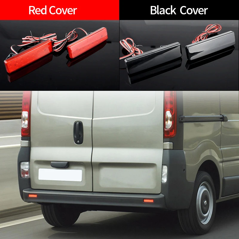 

Светодиодные отражатели заднего заднего бампера для Opel Vauxhall Vivaro Movano A Renault Master Trafic Nissan Primastar, автомобильные аксессуары