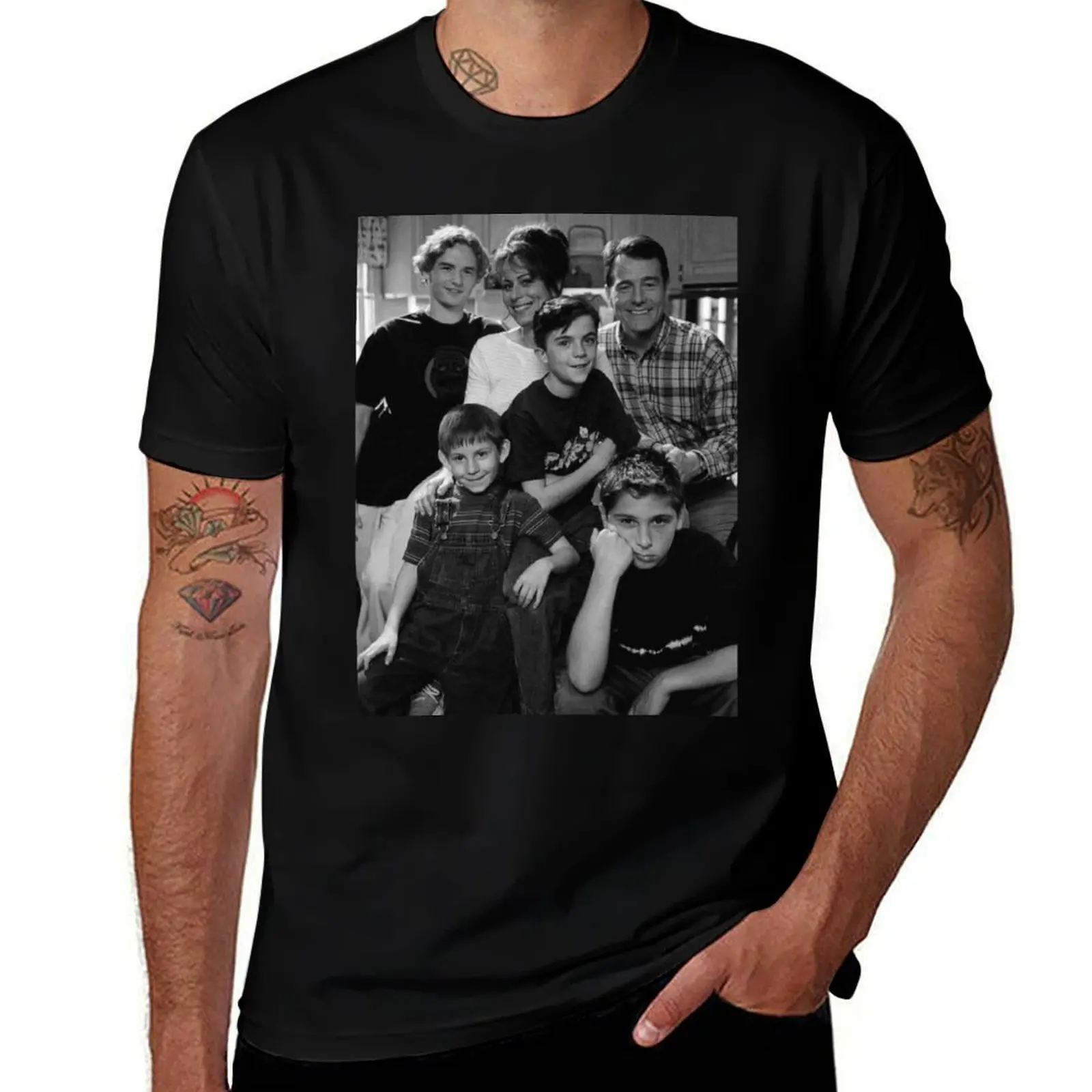 Malcolm in the Middle B&W photo T-Shirt Lightweight Cooling Short Sleeve Tee T-Shirt