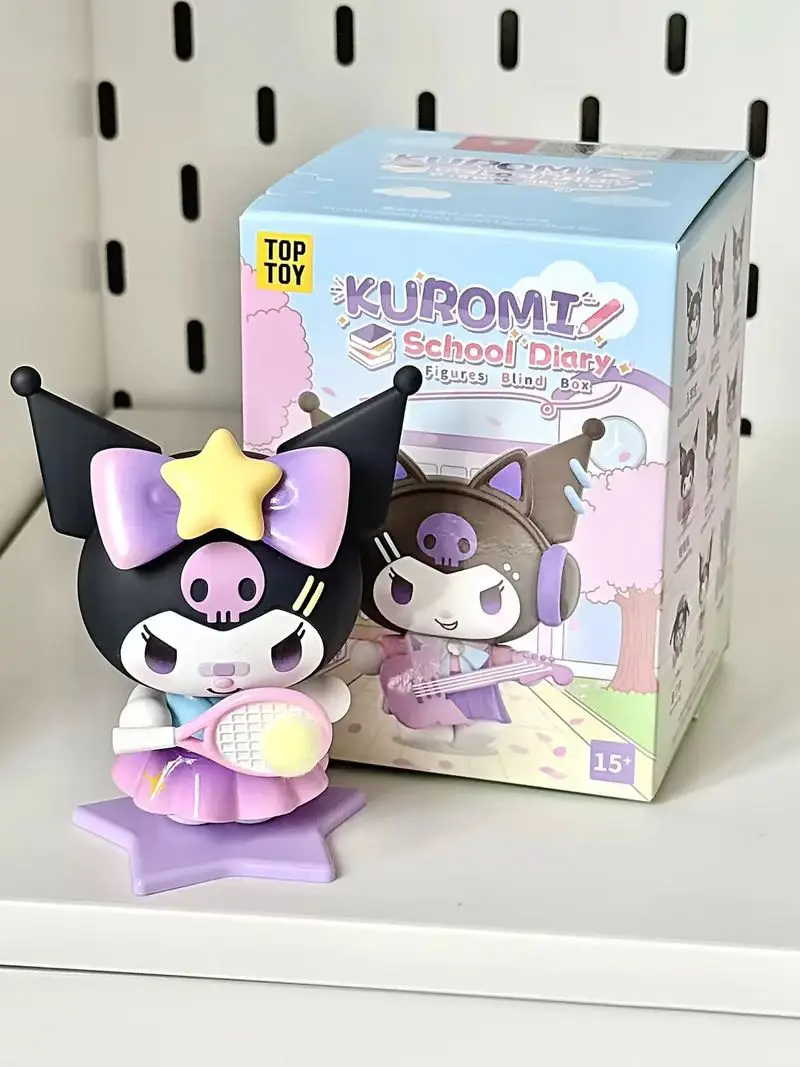 Toptoy Kuromi Campus Diary Series Figurine Blind Box Trendy Collectible Tabletop Decoration Birthday Gift
