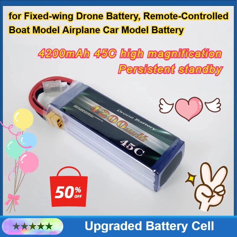 

100% New 4200mAh 45C 7.4V/11.1V/14.8V/22.2V for Fixed-wing Drone Battery,Remote-Controlled Boat Model Airplane Car Model Battery