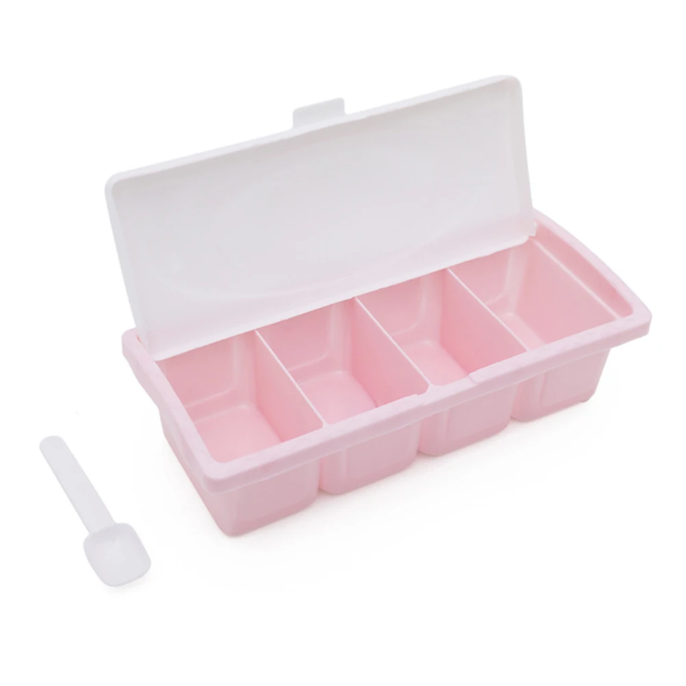 

Seasoning Box Spice Jars Kitchen Spice Rack Salt Sugar Spice Pepper Condiment Container Kitchen Cruet Seasonings Tool( Color)