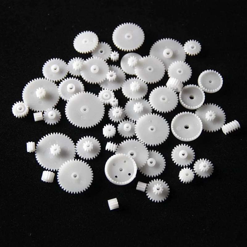 Plastic Gear 0.5 Modulus Gear DIY Bag Toys Plastic Gear Motor Transmission Model