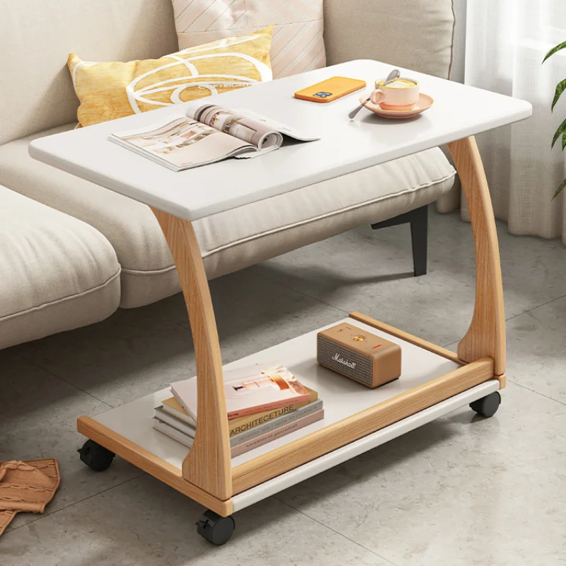 

ZK Sofa Side Table Side Table Household Removable Solid Wood Coffee Table Living Room