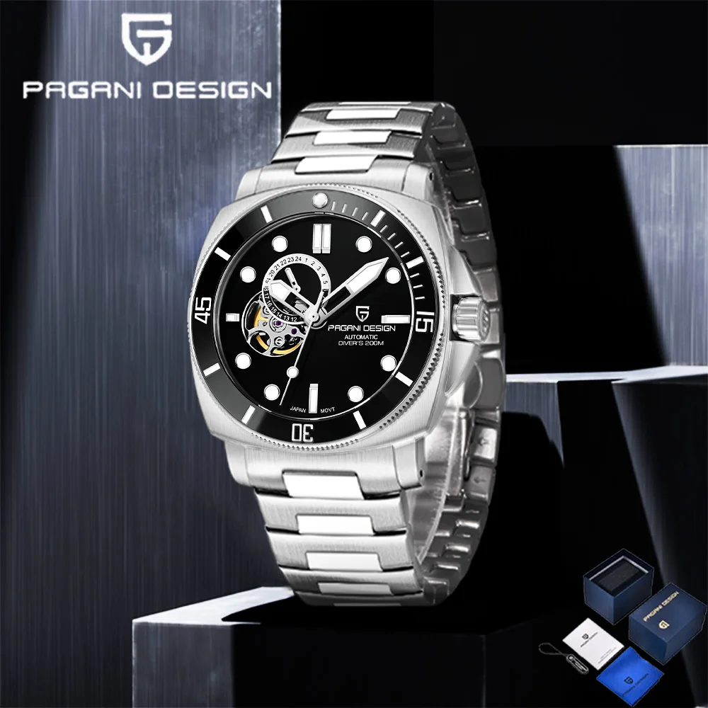 

2025new Pagani дизайн GMT деловые мужские механические часы модные сапфировые автоматические часы из нержавеющей стали reloj hombre подарочная коробка