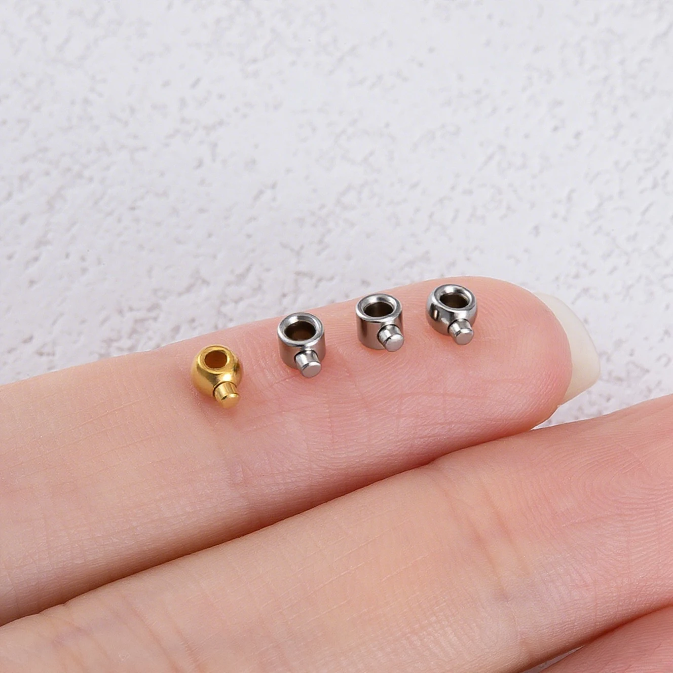 10pcs Color-Retaining 303 Stainless Steel Spherical Crimp Bead For DIY Bracelet Beading Handmade Snap Button Jewelry Accessories image 3