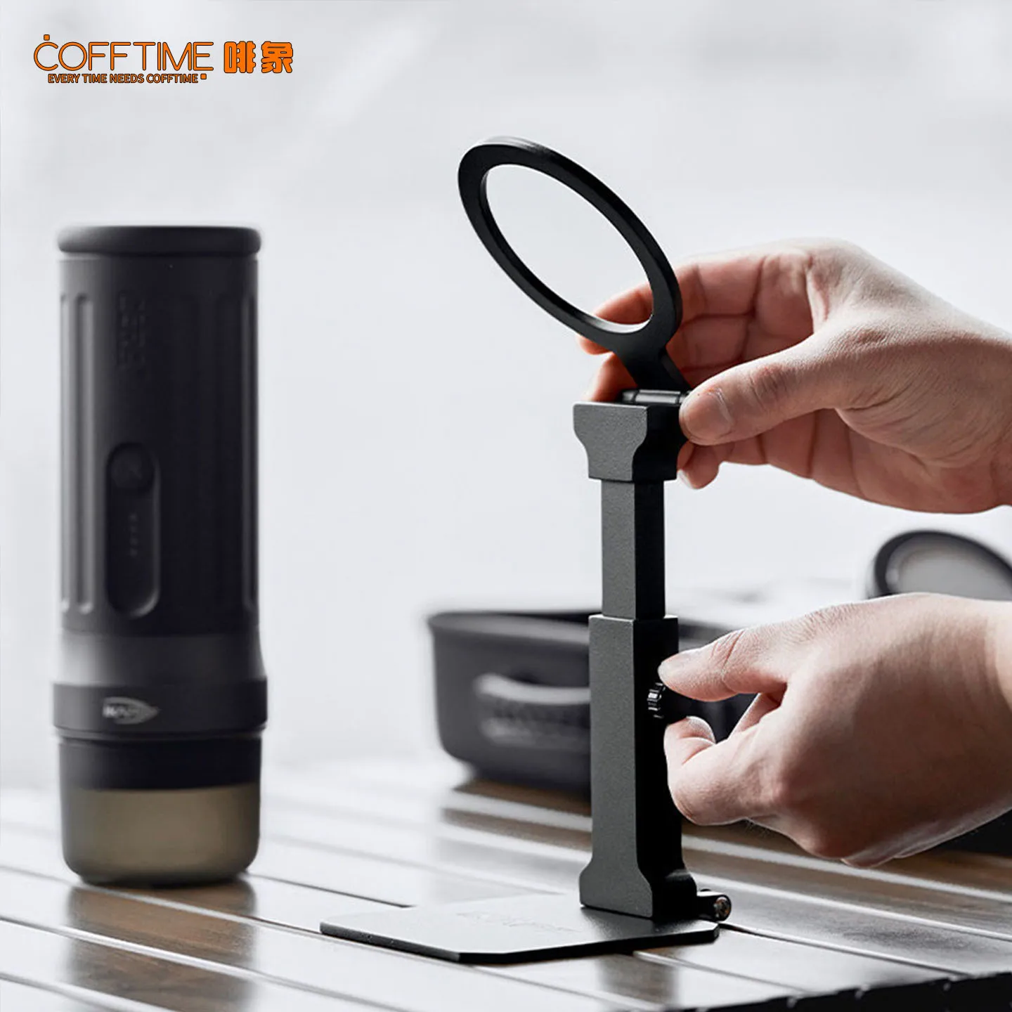 Portable Coffee Machine Stand Foldable Metal Drip Pot Holder Adjustable Height Hand Brewed Coffee Stand Home Outdoor Camping