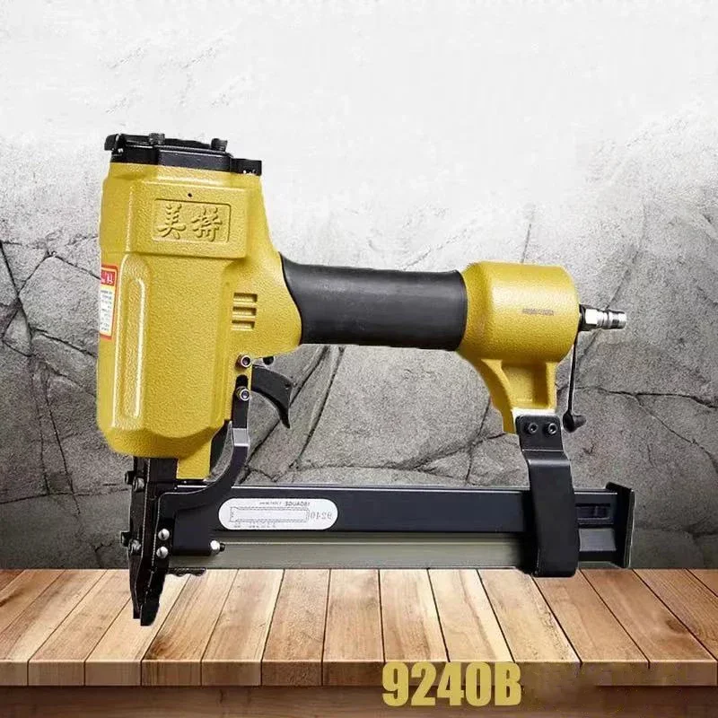 Pistola de clavos neumática en forma de U para muebles de madera maciza, herramientas neumáticas para marco de sofá, 9240B