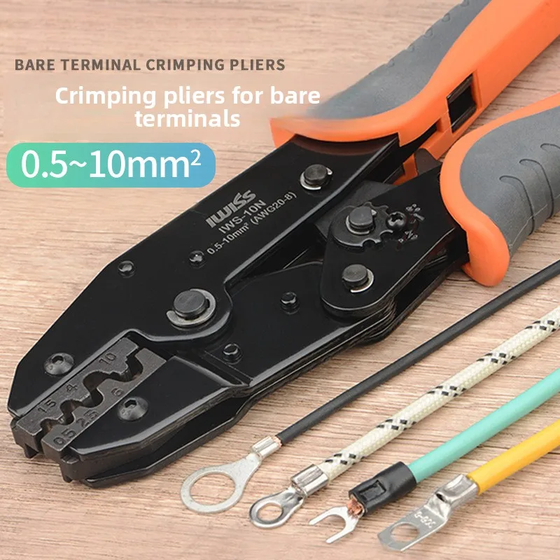 Bare Terminal Crimping Plier, C45 SC OT Round Copper Lug Crimper Wire Connector Hand
