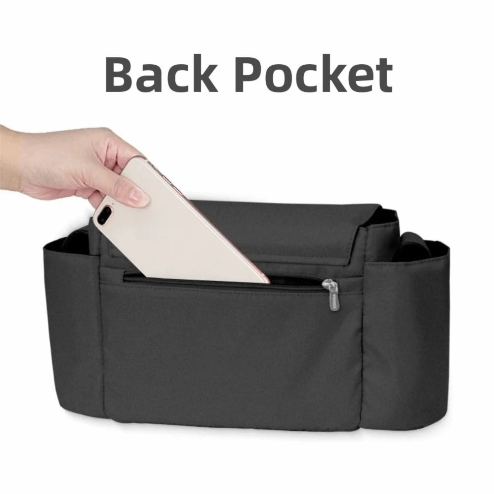 

Сумка для хранения вещей на коляску большой вместимости, многофункциональная, с держателем для бутылочек, сумка для подгузников через плечо, экономит место, легко устанавливается.