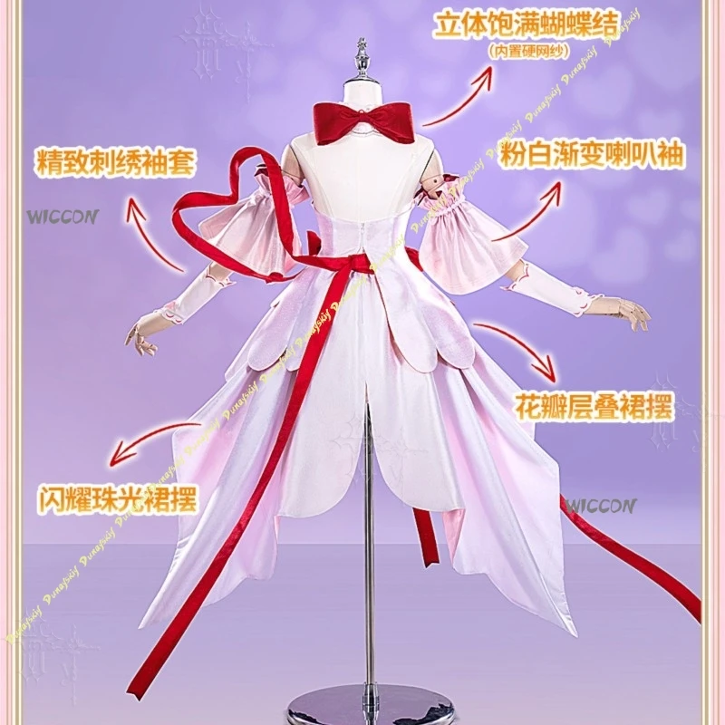 Costume de cosplay complet Elysia Night Bloom Grace pour le jeu Honkai Impact, idéal pour les conventions, Halloween et le jeu de rôle de personnage d'anime