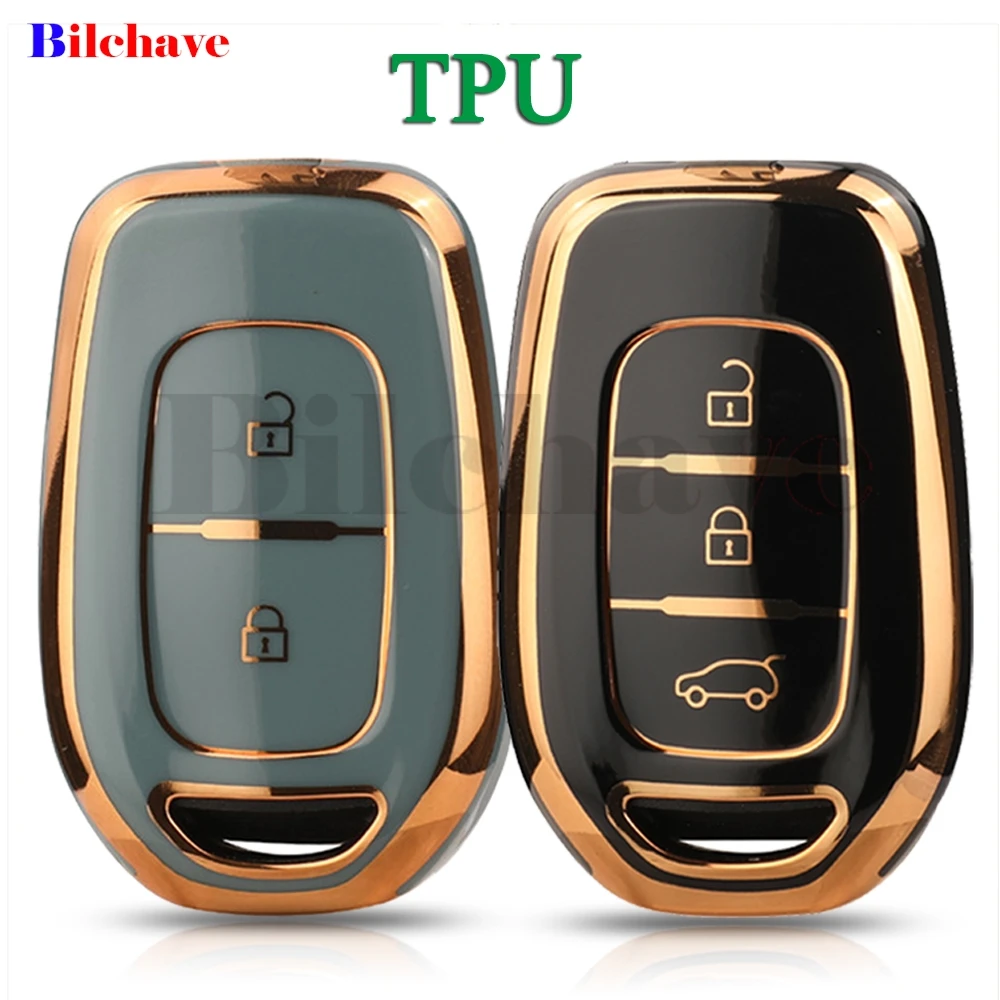 

Jingyuqin ТПУ для Renault Kwid Traffic Symbol Dacia Sandero Logan Duster автомобильные аксессуары авто дистанционный ключ чехол