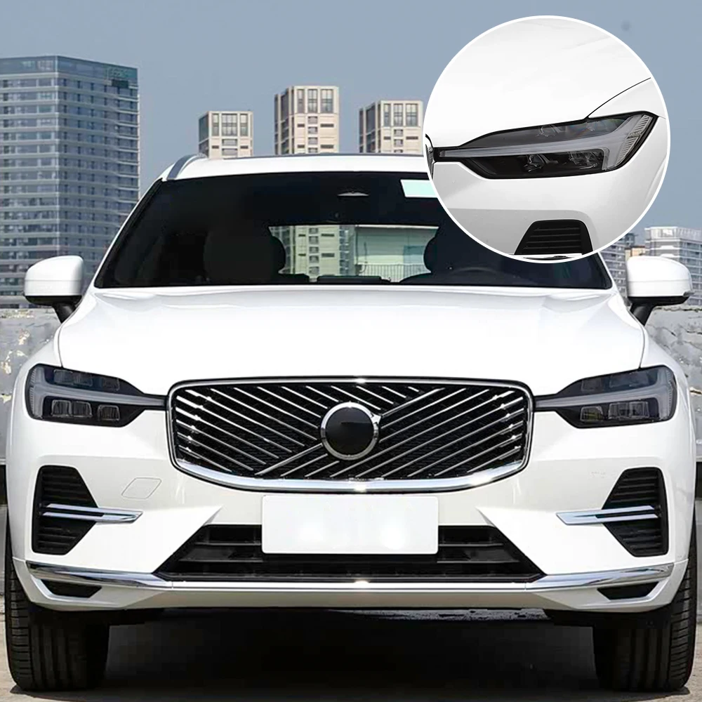 Custom Fit TPU PPF for Volvo XC60 2017-2026 High Gloss Smoke Black Pre Cut Car Headlight Protective Film Anti-Scratch Vinyl Wrap view 4