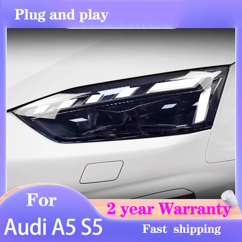 Car Styling for Audi A5 Headlights 2017-2020 A5 Headlamp DRL Turn Signal Low High Beam Projector Lens