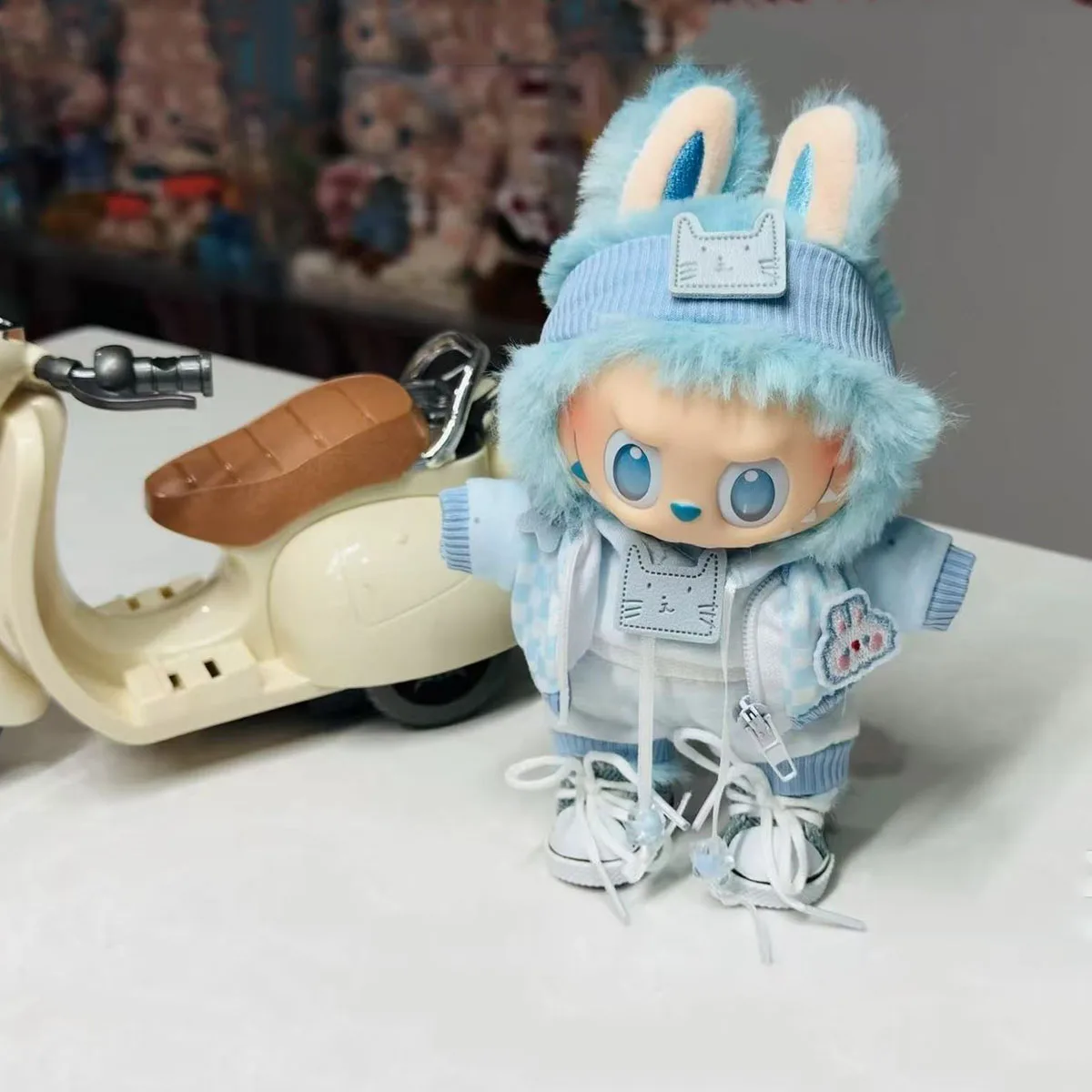 Cute Mini Plush Doll'S Clothes Outfit Accessories For Labubu Idol Dolls Hoodie Suit Clothing DIY Gift