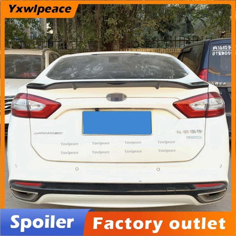 R Style Real Carbon Fiber Rear Trunk Lip Spoiler Body Kit Accessories For Ford Mondeo/Fusion Model 2013 2014 2015 2016 2017 2018