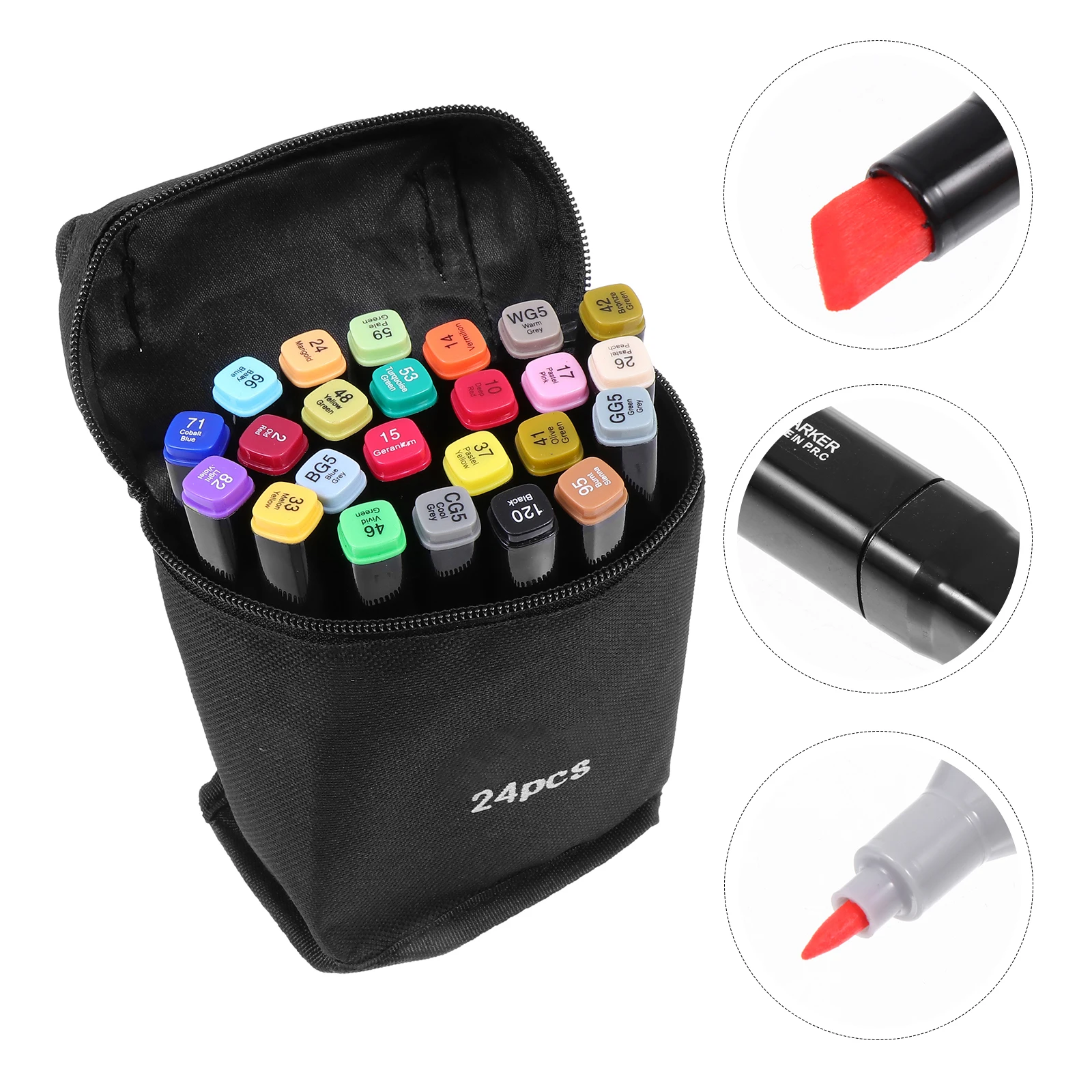 

1 set Marker Set Creative Double-Ended Multipurpose Painting Markers Sketching Pens For Kids Coloring Art Drawing Portable Safe
