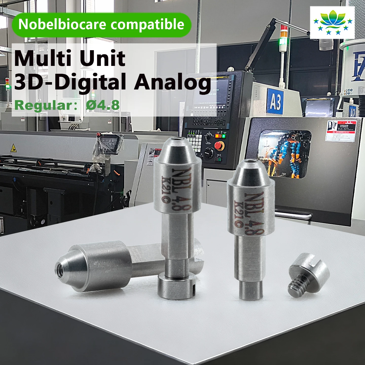 Compatible For Nobel Multi Unit Abutment Digital Scan Body Analog Transfer Kit Titanium Base Implant Prosthetic Lab Parts OEM