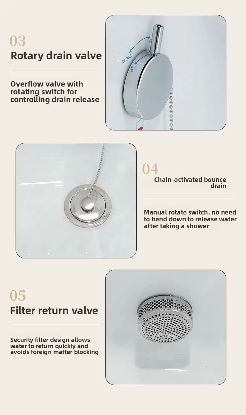 Sit and Soak per anziani, barriera, porta laterale libera, antiscivolo, autopulente, passeggiata nella sicurezza