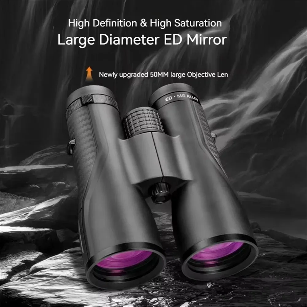 Shuntu P1250 Alloy Metal Tactical ED Telescope 12X50 Outdoor Waterproof Durable Bird Watching Binoculars for Hunting Camping