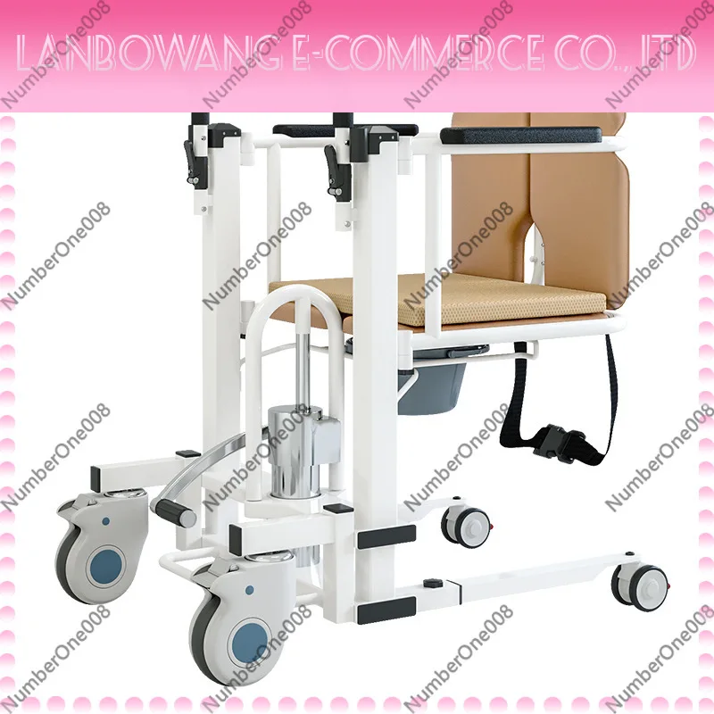 Multifunctional Patient Lifter Hydraulic Lift Commode Chair for Elderly Disabled Wheelchair Transfer
