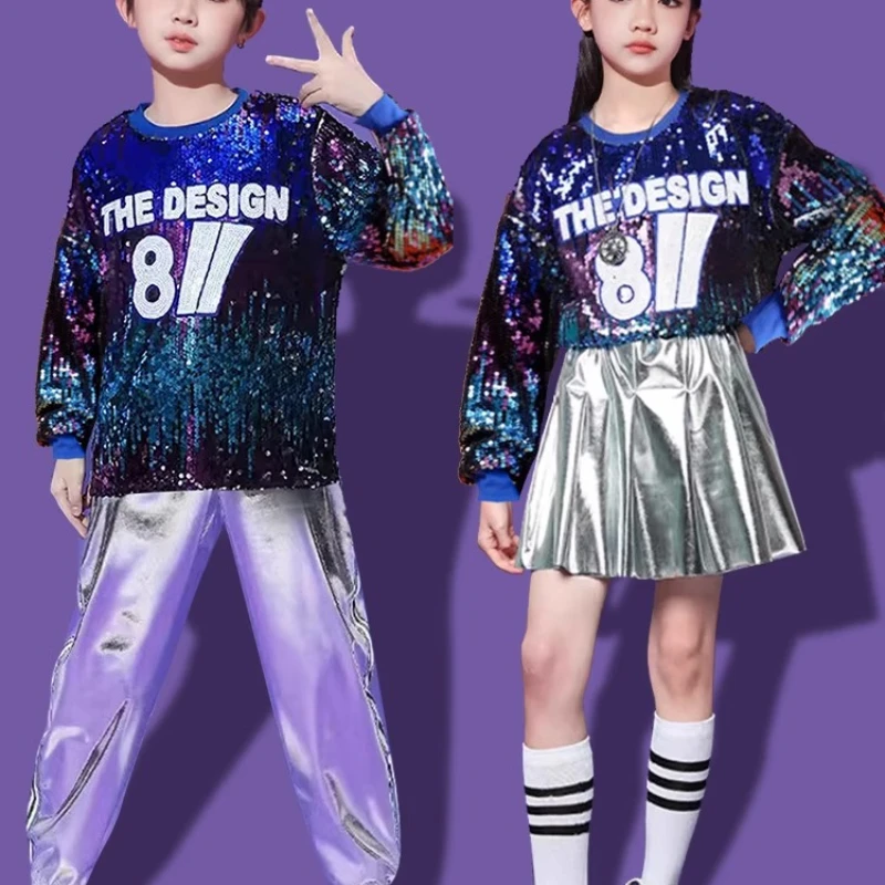 Odzież do występów dla dzieci, kostiumy do tańca ulicznego hip-hop z perkusią dla przedszkolaków, odzież sportowa dla cheerleaderek w szkole podstawowej.