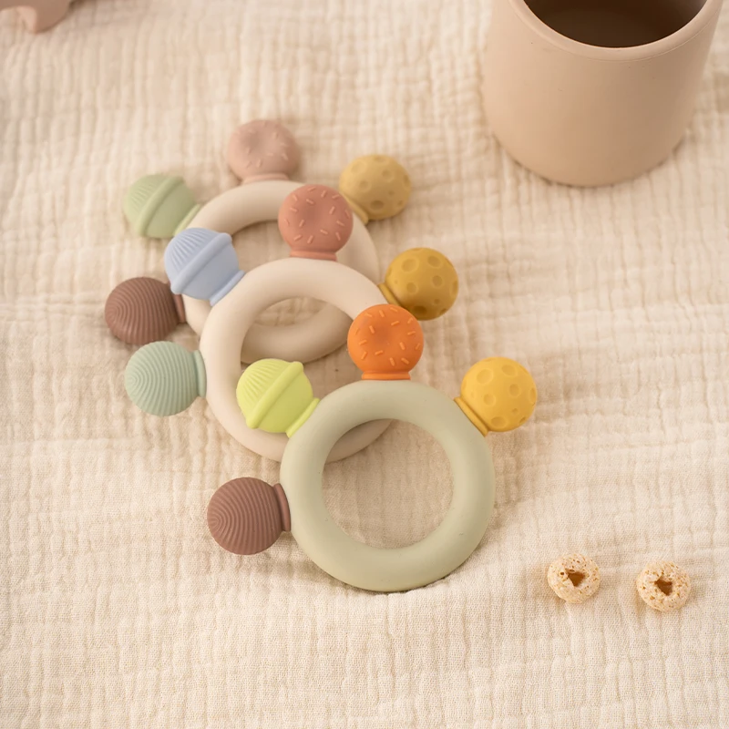 1pc Baby Teething Toys BPA Free Infant Silicone Teethers Easy to Grip Chewing Toy for Boys Girls Newborn Gift Babies Accessories