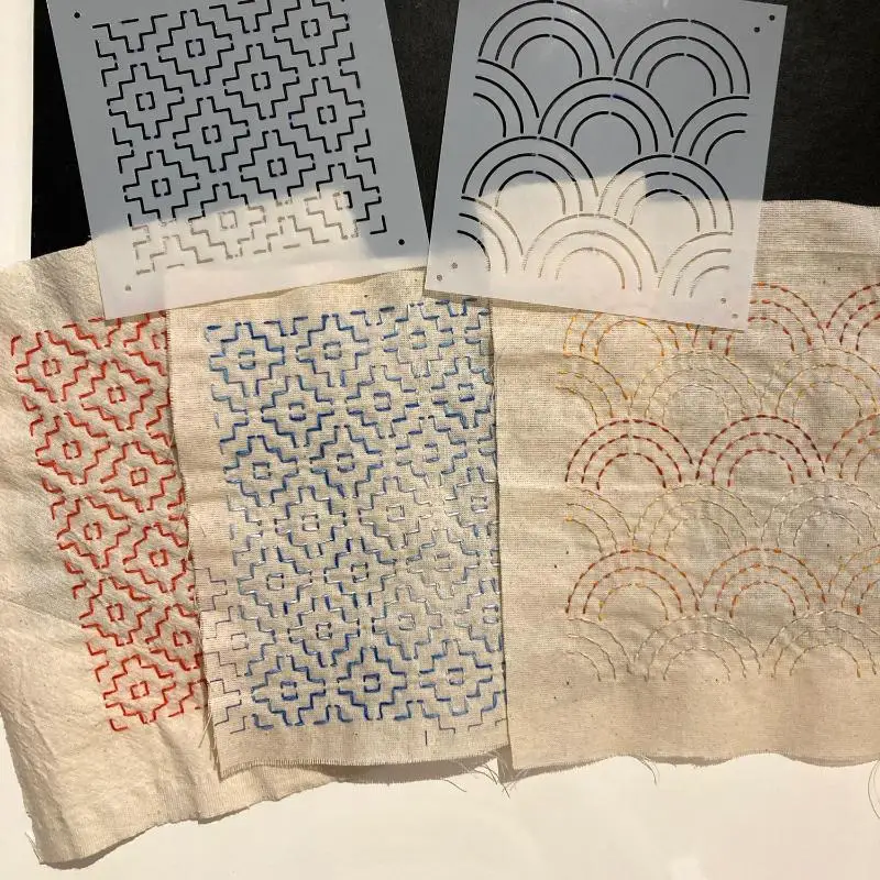 

Многоразовые трафареты для вышивки сашико: набор шаблонов для рукоделия, шитья, пэчворка и квилтинга (несколько штук)