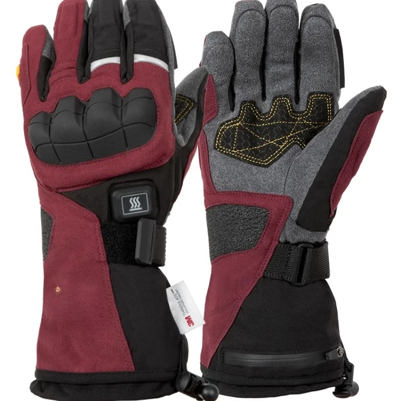 

Motorcycle electric heating gloves male USB lithium battery model winter riding windproof, warm and anti-drop
