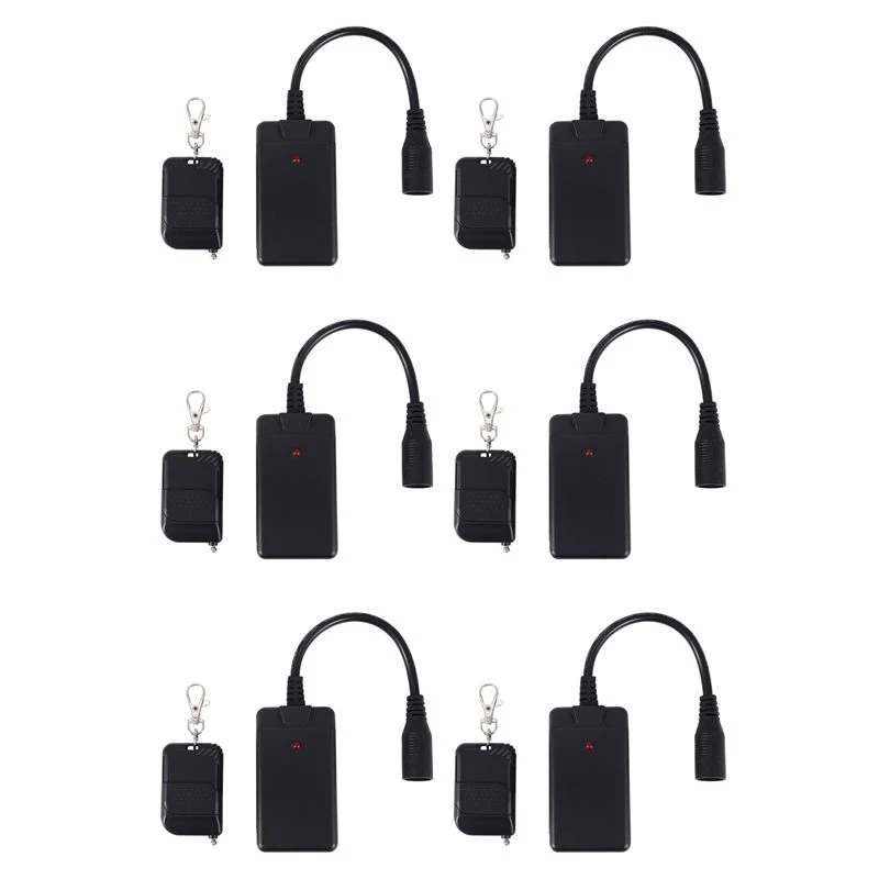 [ Lightweight】 6X 3 Pins XLR Wireless Remote Control Receiver For Smoke Fog Machine DJ Stage Controller Receptor Fogging 400W