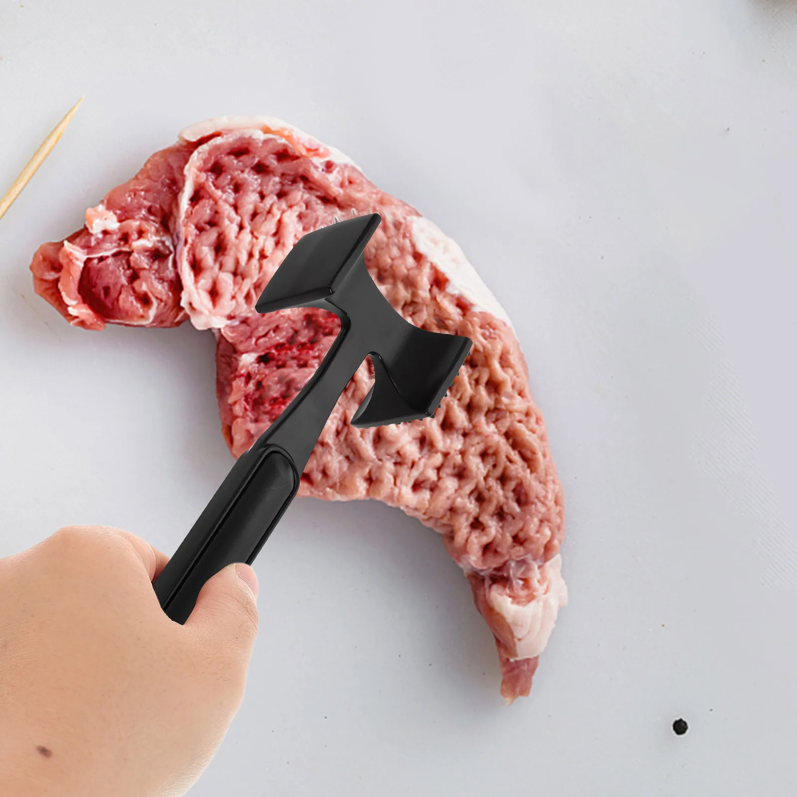 

Meat Hammer Mallet Tendon Breaker Aluminum Alloy Beef Rolling Kitchen Tool Dual Sided Tenderizer Smasher Press Pounder Round