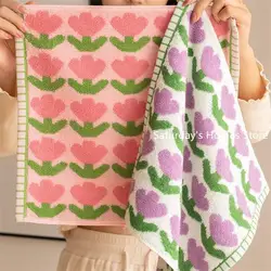 Tulip  Cotton Soft Face Towel for Kids Absorbent Bath Towel Comfortable Cotton Household Towel Beach Towels