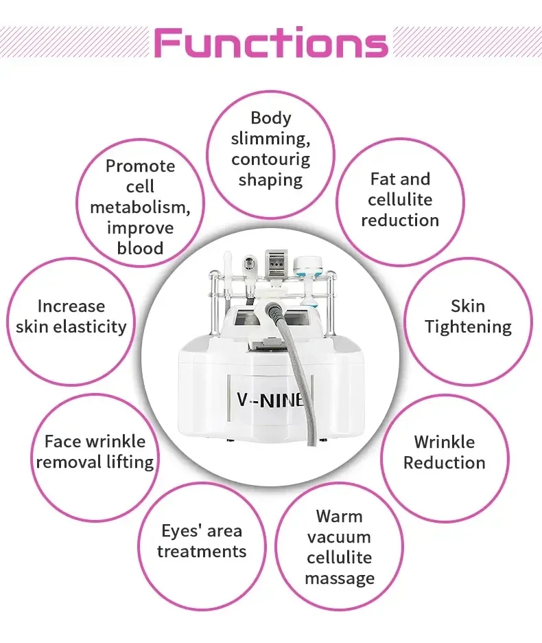 2025 新ポータブル V9 多機能体重減少真空キャビテーション痩身マシンローラー整形マッサージフェイシャルトリートメント